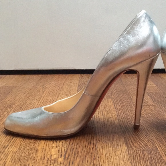 Christian Louboutin Shoes - Christian Louboutin Silver Heels